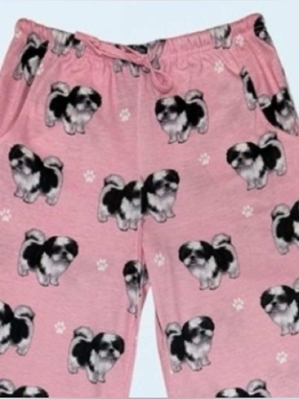 Shih Tzu Pajama Pants by Comfies Bubblegum Pink Dog Breed Design Size M Like New
